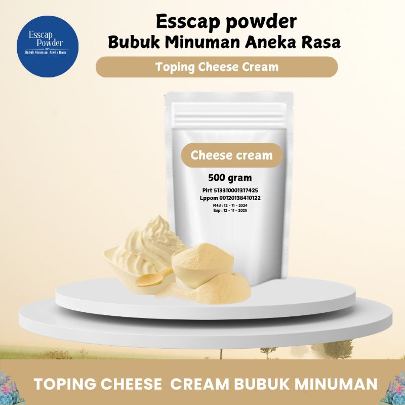 

Topping Cheese Cream Bubuk Minuman 500g – Lezat dan Creamy - Hidangkan Minuman dengan Cita Rasa Unik