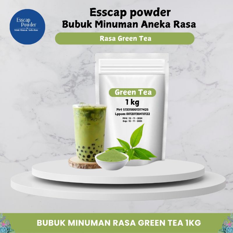 

Bubuk Minuman Rasa Green Tea 1kg - Minuman Instan Kekinian