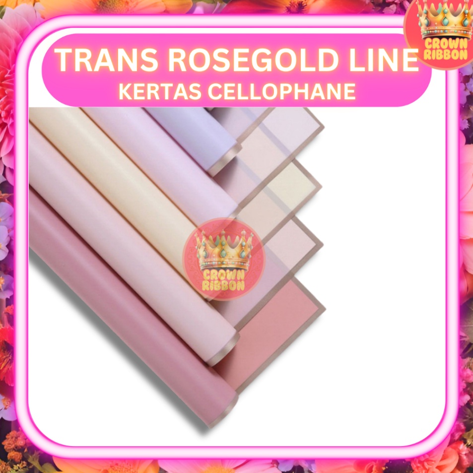 

Murah Pembelian 5 LEMBAR Kertas Cellophane Buket Bunga TRANSPARAN ROSEGOLD LINE Flower Wrapping Paper