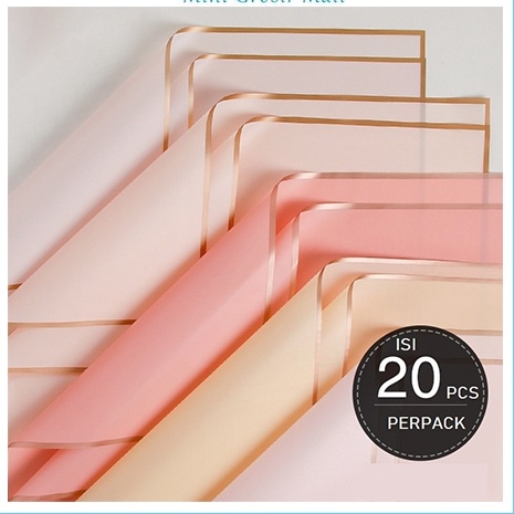 

Serbu Produk 1 PACK ISI 2 LEMBAR Kertas Bunga Buket List Gold Emas Cellophane Flower Wrapping Pack List Gold KB1