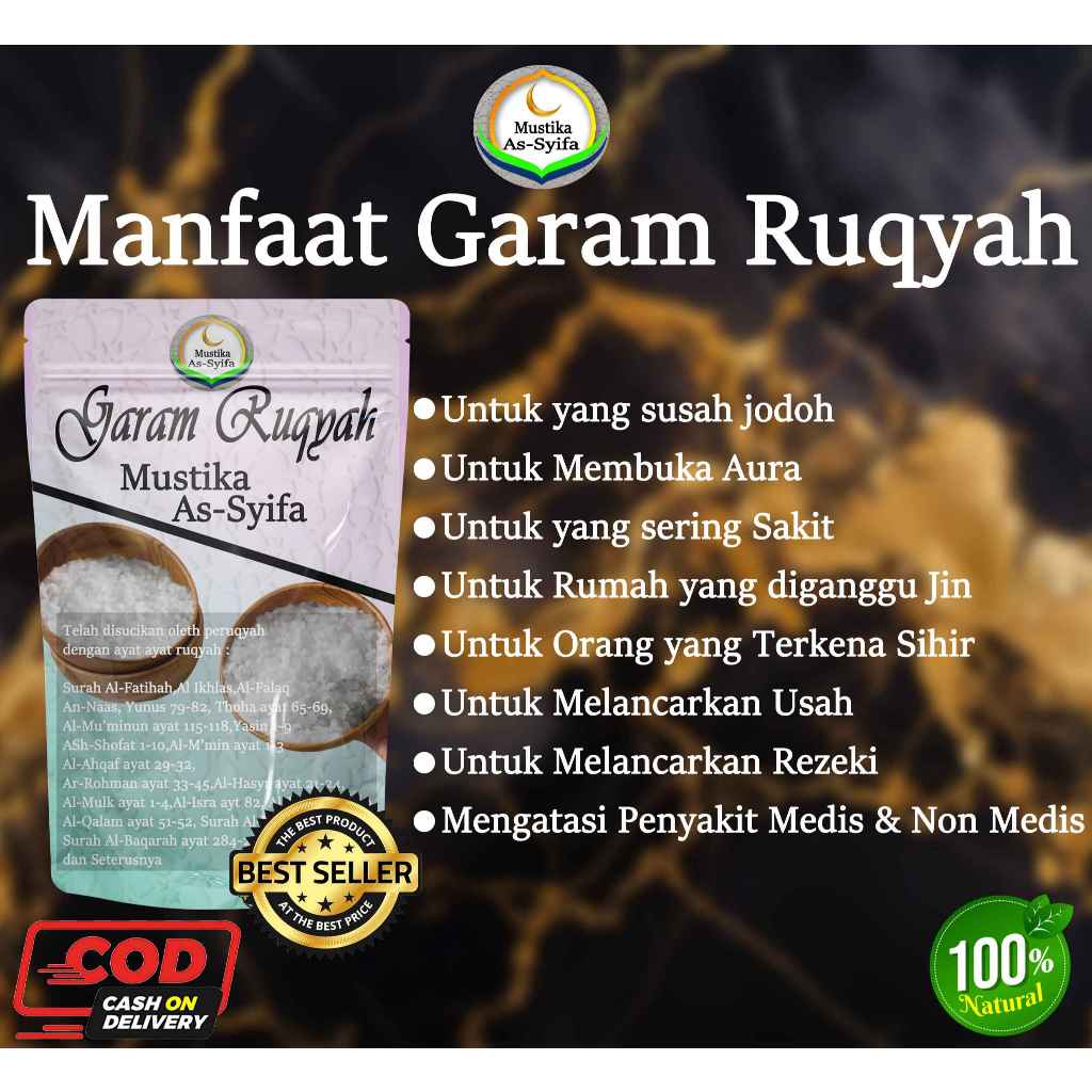 

Garam ruqyah kristal mandi / Garam ruqyah siap pakai 500Gr