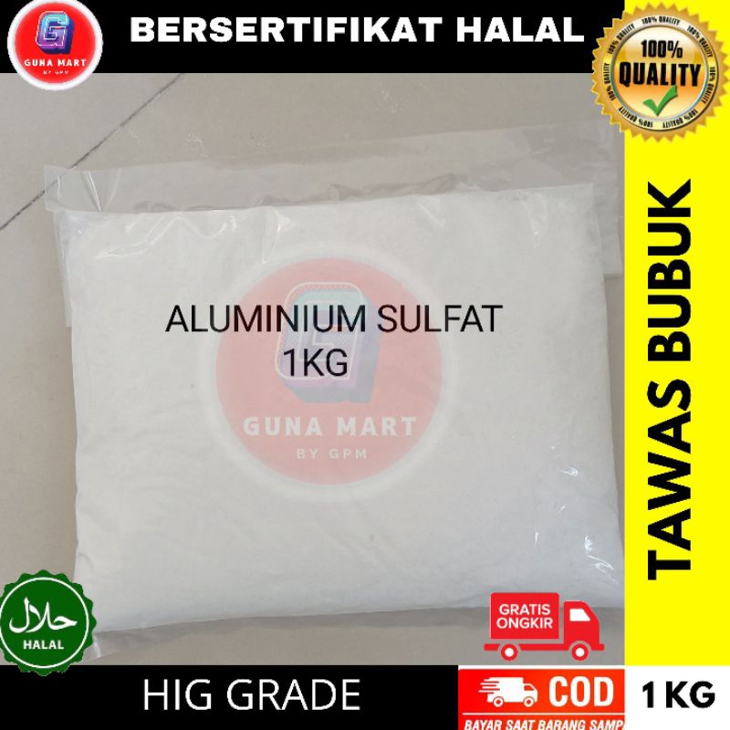 Tawas Bubuk Murni 1 KG/ Penjernih Air / Alumunium Sulfat
