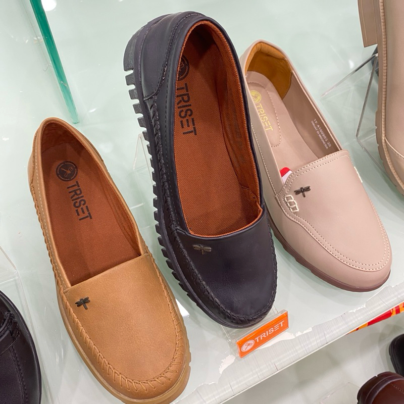• TRISET • sepatu moccasin flat wanita / sepatu selop slip on