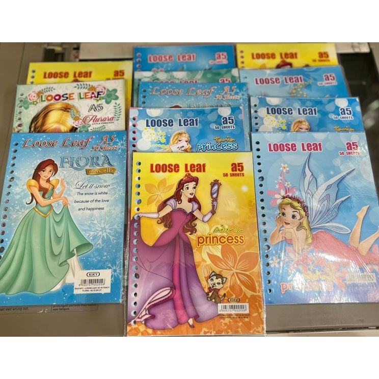 

Produk Istimewa Kertas Binder A5 grid 2ring Karakter Kartun Loose Leaf Kiky Asthetic Lucu isi 5lembar