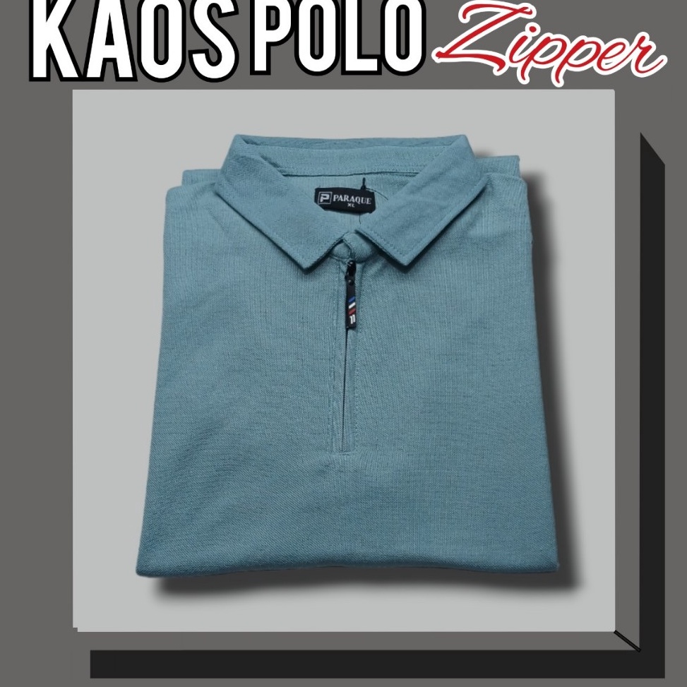 Paling Diminati Kaos Kerah Pria Polo Shirt Zipper Polos Lengan Pendek  Kaos Polo Zipper  Kaos Polo P