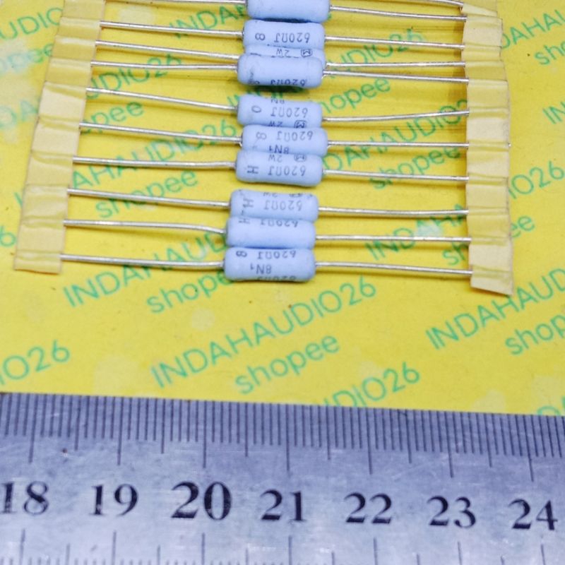 PANASONIC 620R 2W 5% kaki tembaga body kecil resistor 2watt 620 ohm