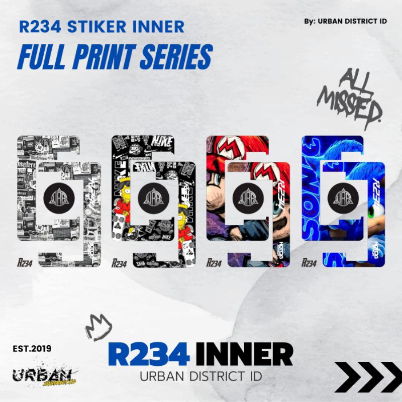 

URBAN Stiker Dekorasi R Series 234 Detail Sisi Dalam / Inner Vinyl By URBAN DISTRICT