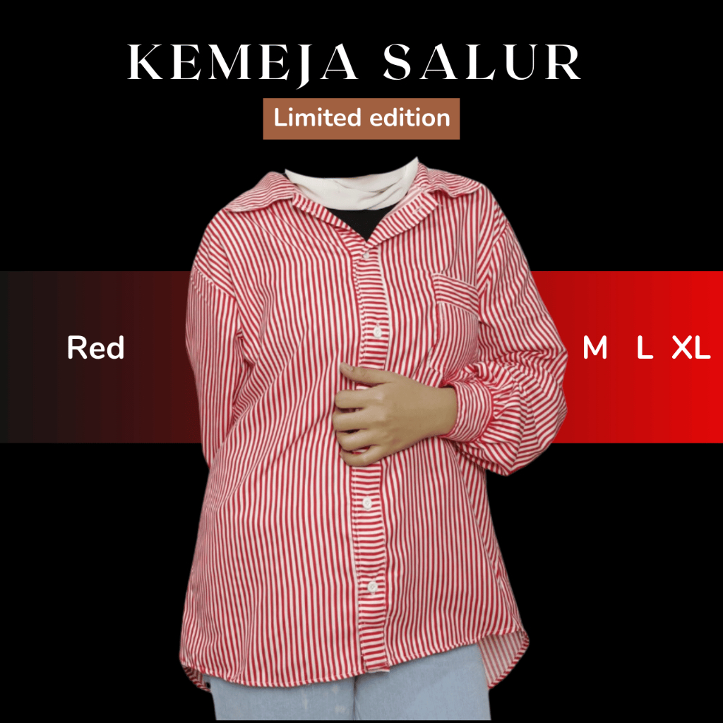 KEMEJA OVERSIZE /KEMEJA SALUR / KEMEJA UNISEX Y&A