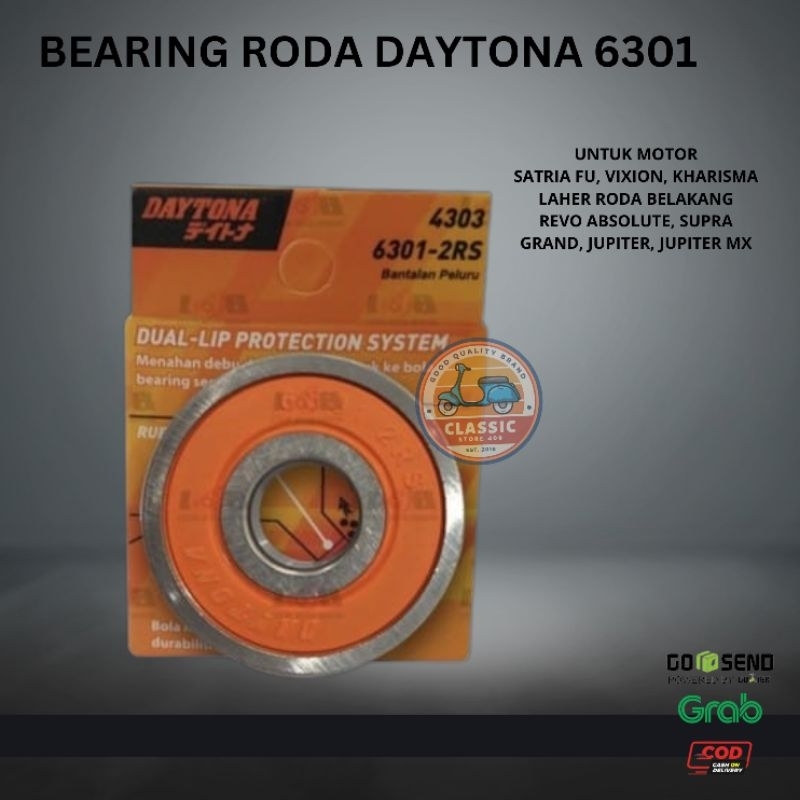 Bearing roda daytona 6301 Rs Bearing laher