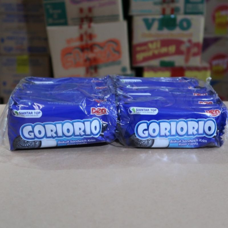 

GORIORIO RASA COKLAT DAN VANILA | BISKUIT SANDWICH GORIORIO RENCENG ISI 20 PCS - 10 GRAM