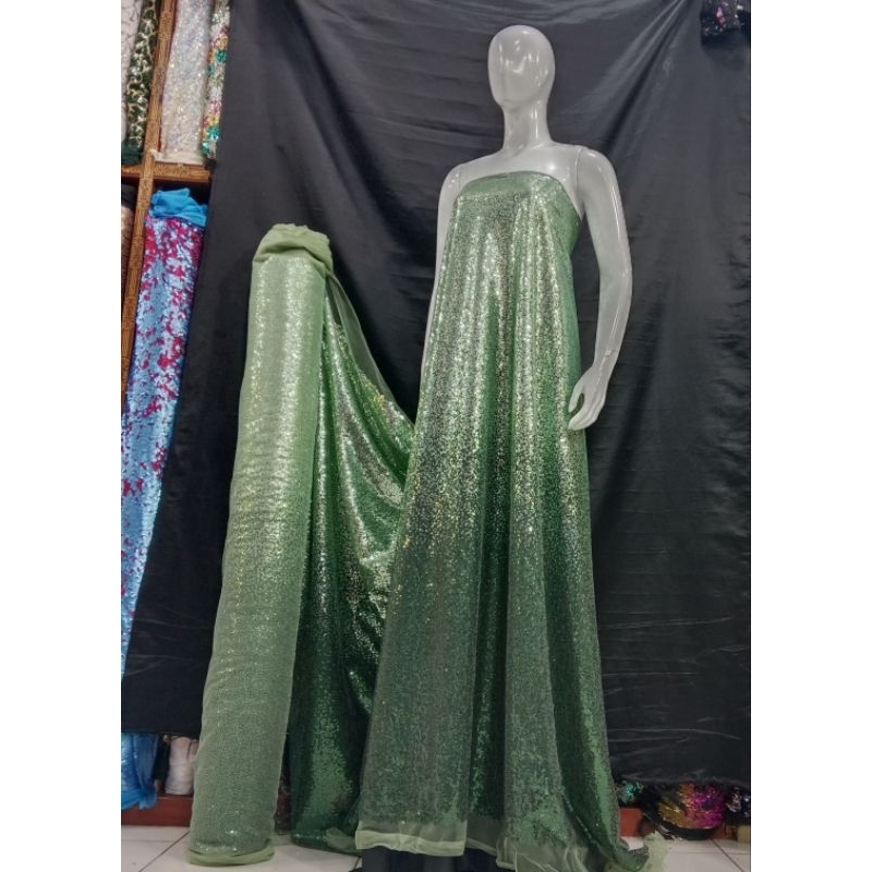 KAIN/BAHAN TULLE SEQUIN GRADASI/TULLE SERIBU PAYET GRADASI/TWO TONE