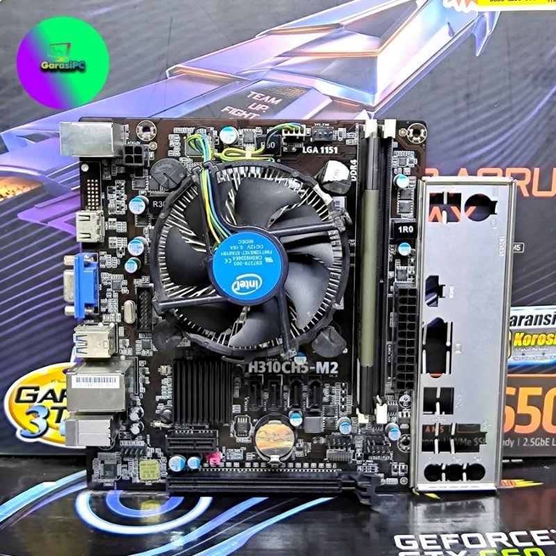 PAKET Motherboard H310 ECS Processor Intel Core i5-9600K Coffe Lake 3,70GHz Memory RAM 8GB Socket LG