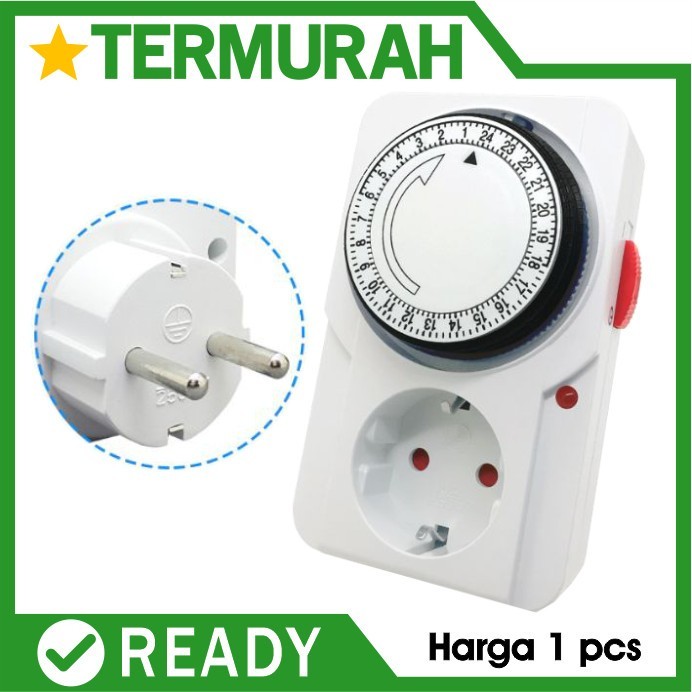 Stop Kontak Timer saklar BUKAN KENMASTER Listrik Manual Analog colokan