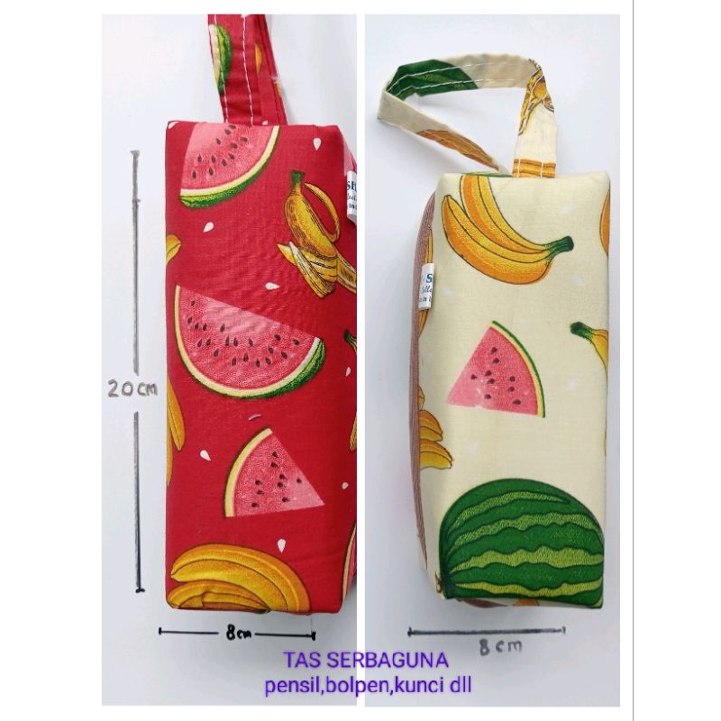 

TAS SERBAGUNA|TEMPAT PENSIL|TEMPAT BOLPEN|TAS MOTIF BANANA WATERMELON