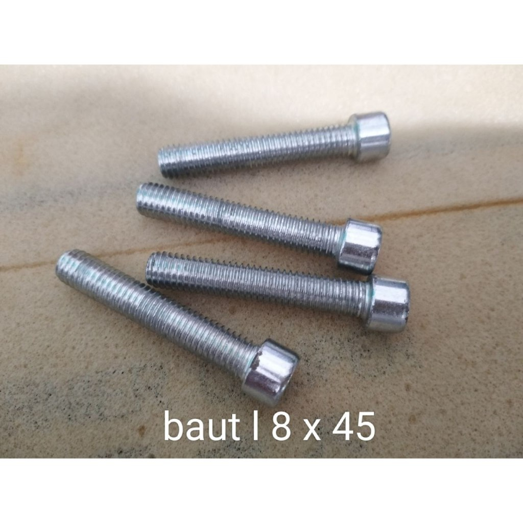 baut l 8 x 45 ukuran kunci 6mm ( 1pcs )