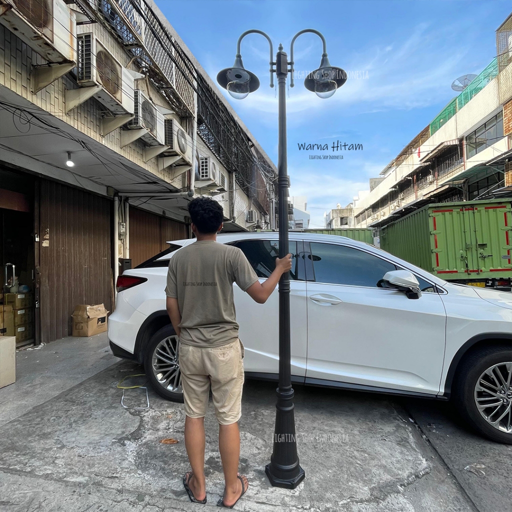Lampu taman standing tinggi tiang 3 meter outdoor waterproof 3meter