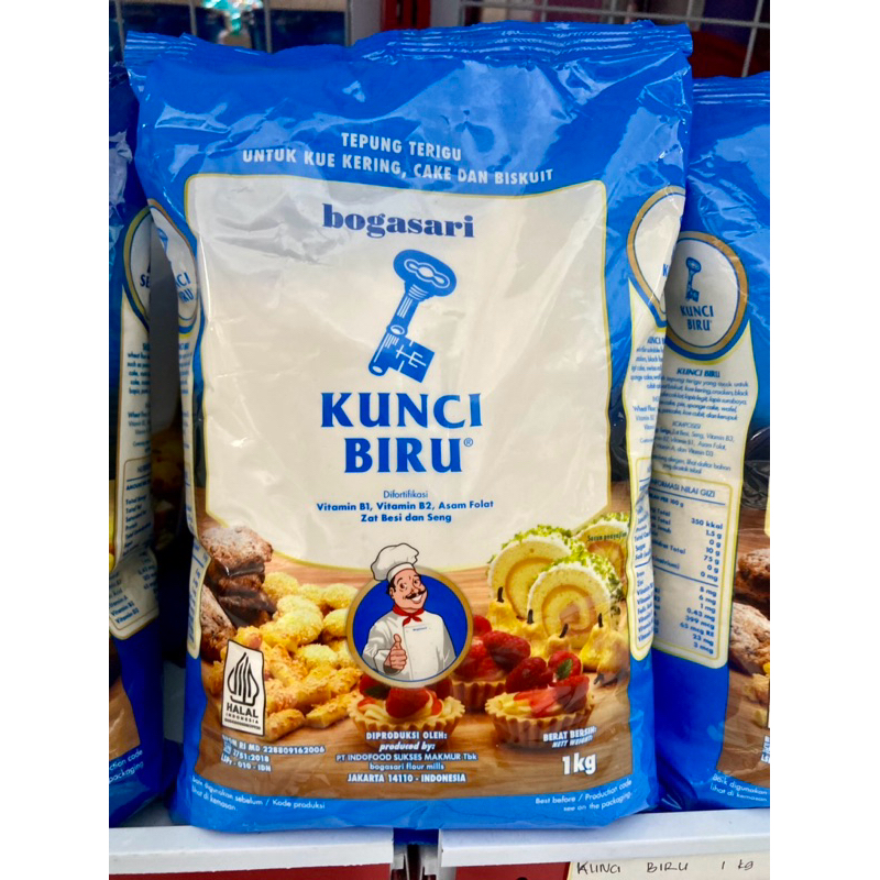 

Tepung bogasari Kunci biru 1kg