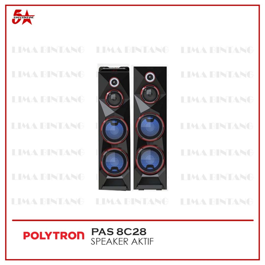 SPEAKER AKTIF POLYTRON PAS-8C28 PAS8C28 PAS 8C28 BLUETOOTH XBR