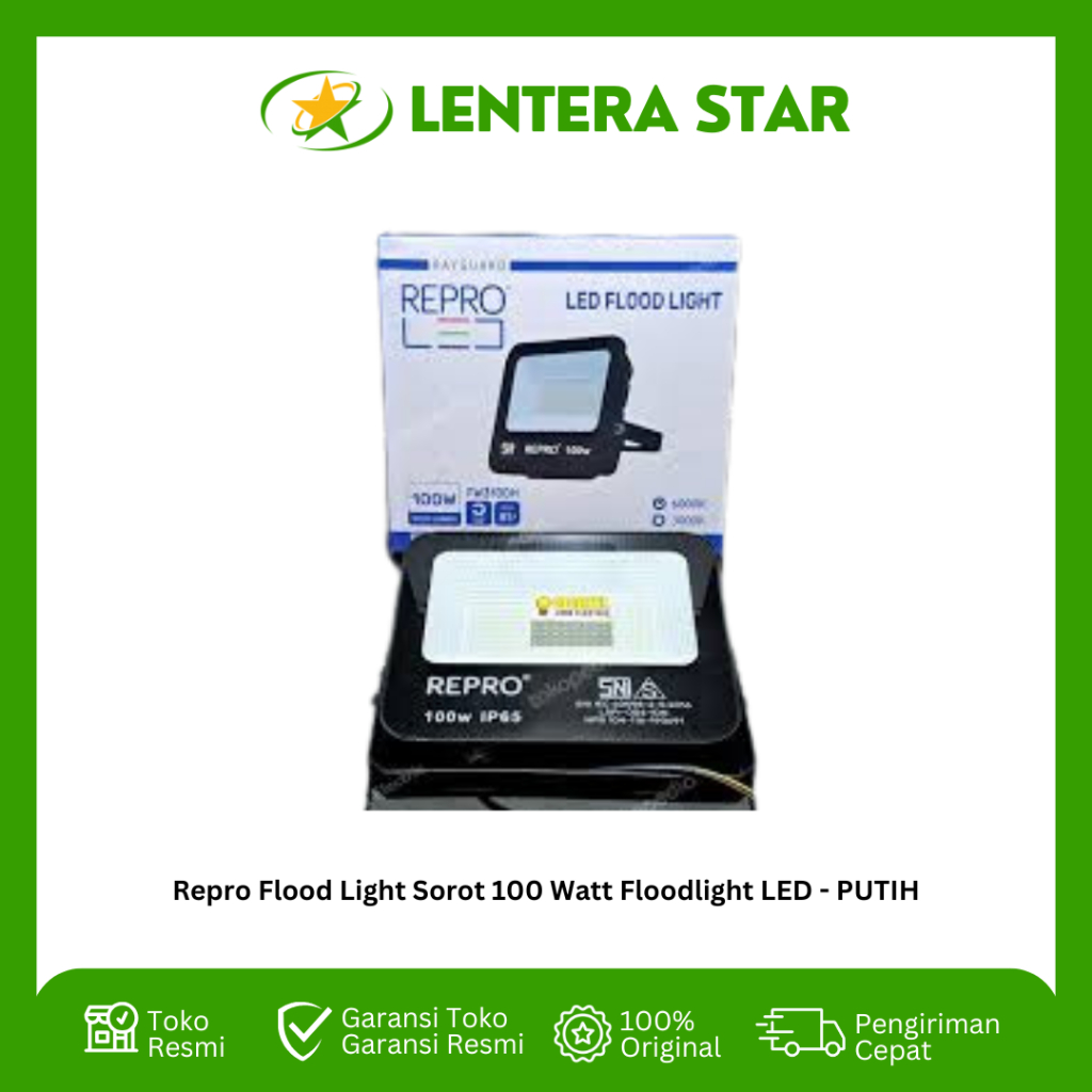Repro Flood Light Sorot 100 Watt Floodlight LED - PUTIH