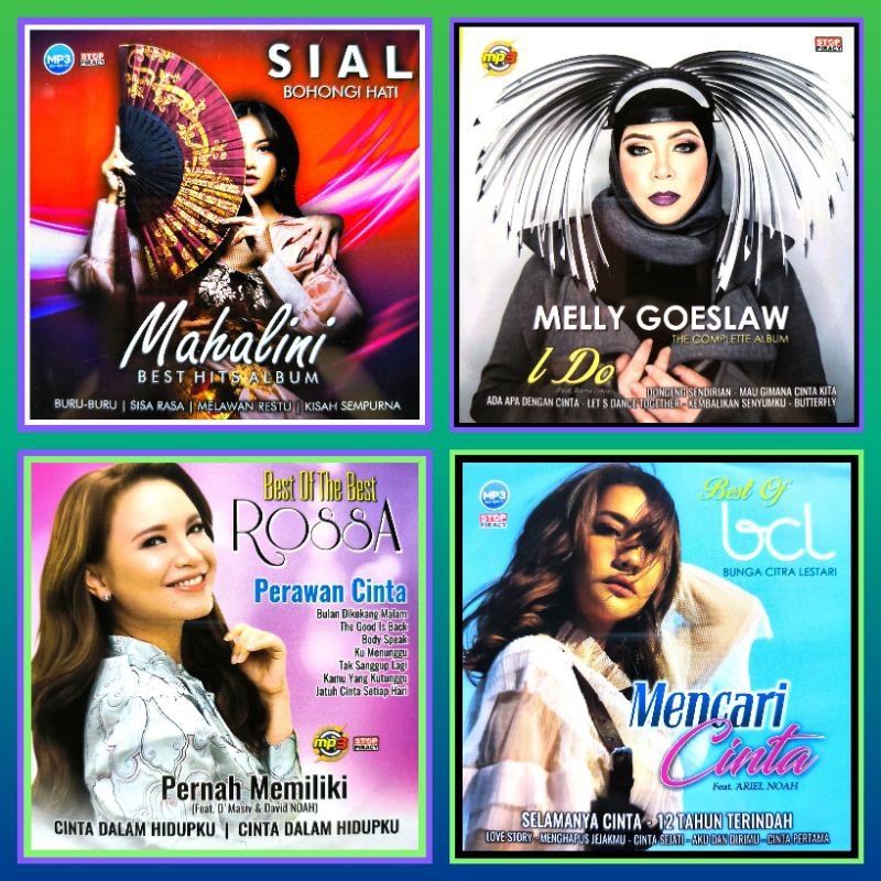 Kaset MP3 Audio Musik Lagu Indo MAHALINI - MELLY GOESLAW - ROSSA - BUNGA CITRA LESTARI BCL - TIARA A