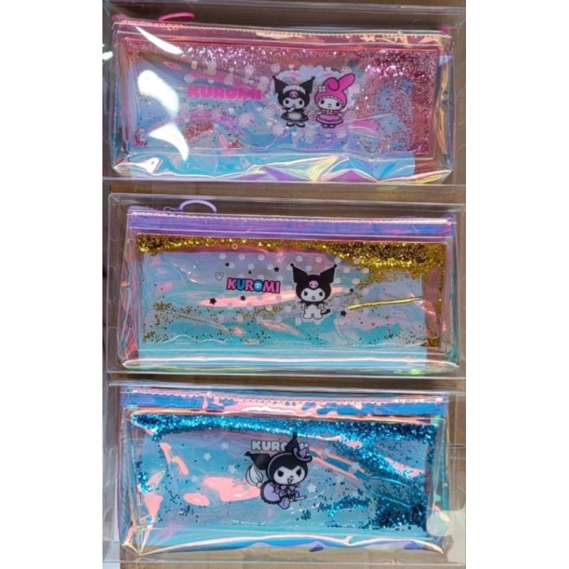 

Tempat Pensil Manik Manik Air Kuromi 12pcs || Pencil Case Kuromi Glitter