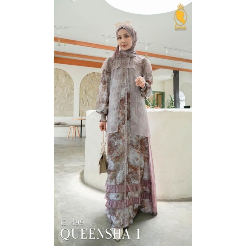 queensha dress by luna hijab original best seller/G  499 queensha 1 by luna hijab