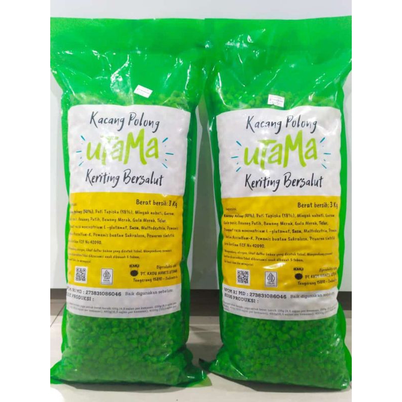 

Snack kacang polong utama manis gurih enak