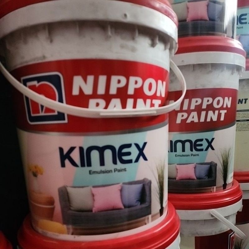NIPPON PAINT CAT TEMBOK KIMEX / KIMEK 25KG 25 KG PAIL PUTIH WHITE DINDING INTERIOR PLAFON PEL