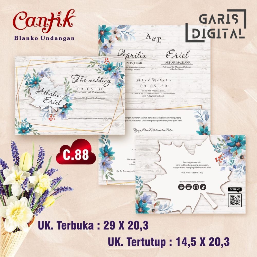 CANTIK 88 | CETAK UNDANGAN | UNDANGAN PERNIKAHAN