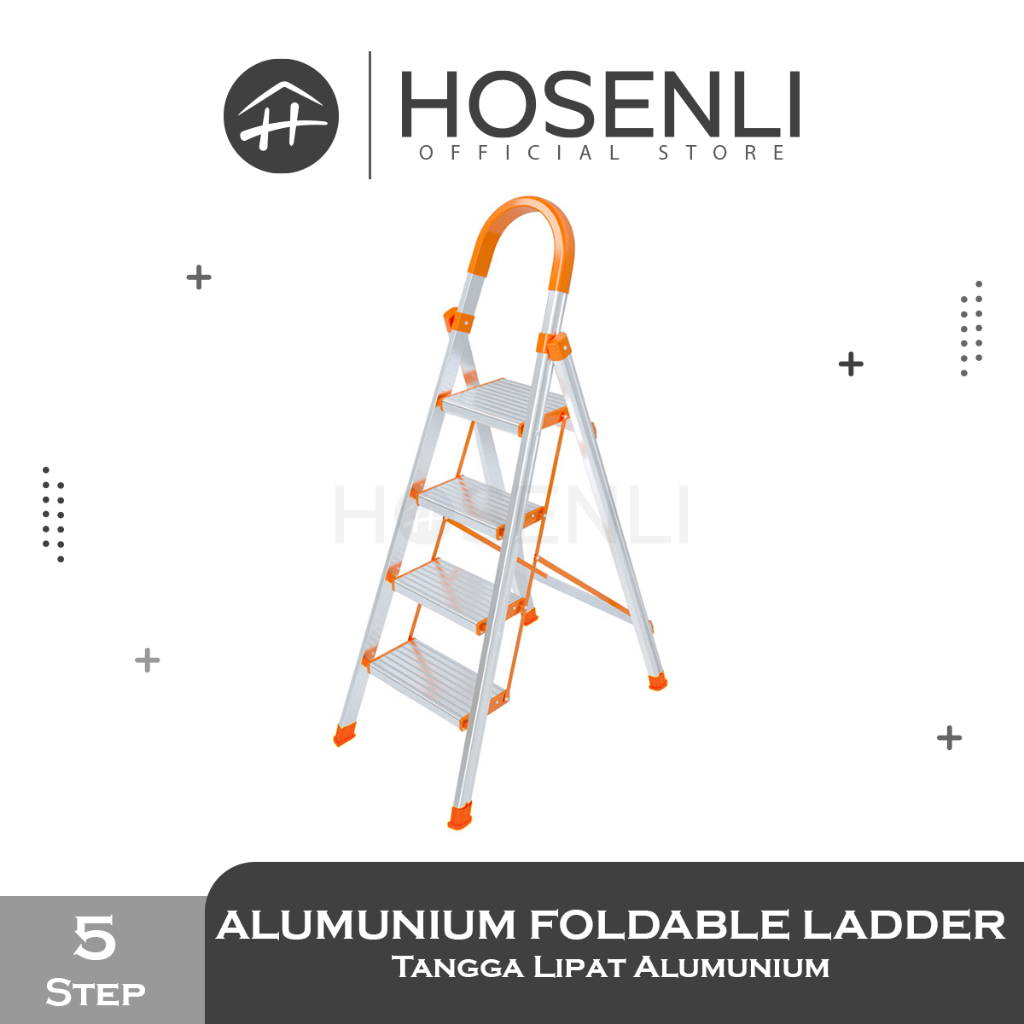 Hosenli Alumunium Foldable Ladder Tangga Lipat Alumunium - 5 Step