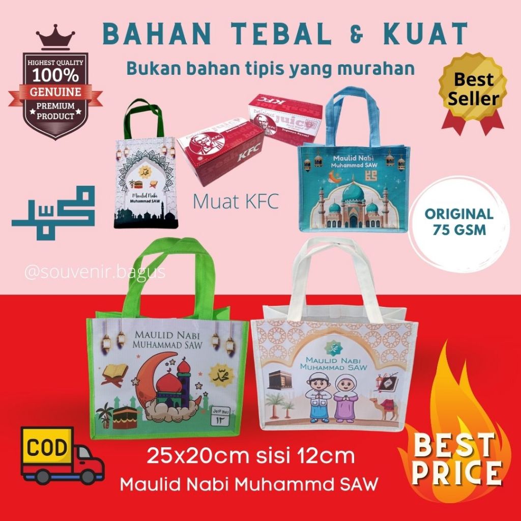 

Tas Ultah Karakter SATUAN Souvenir Ulang Tahun Kartun Dirgahayu RI NATAL MAULID HAJI UMROH Kuromi