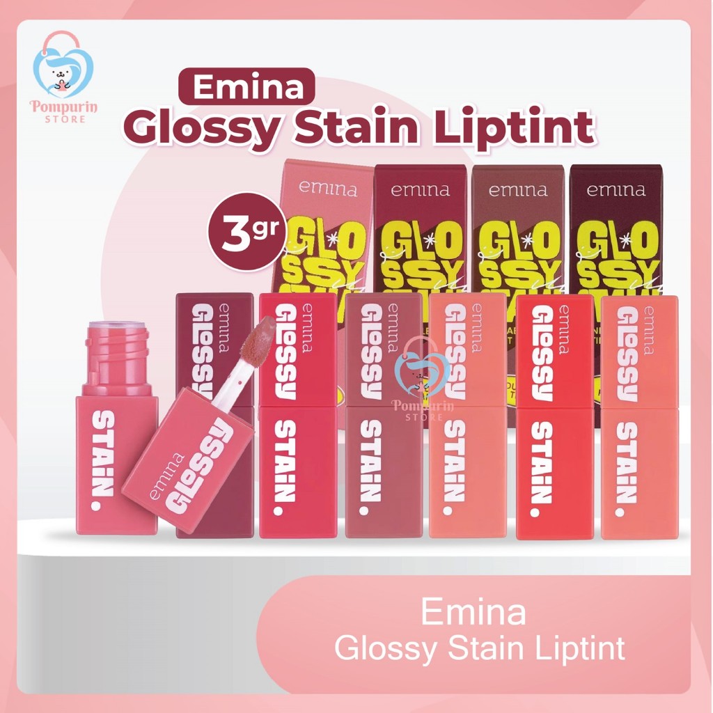 Emina Glossy Stain Liptint 3gr - Liptint Glossy Emina
