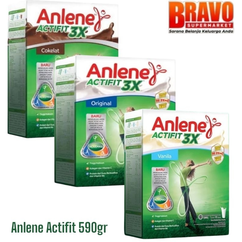 

Anlene Actifit 3X 590gr Original/Vanila/Cokelat