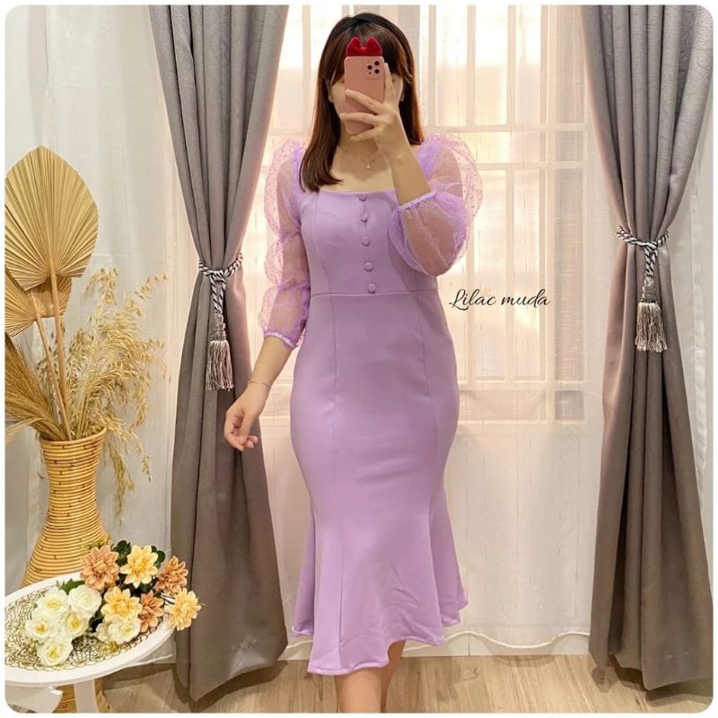 dress wanita dress scuba dress korea dress cantik