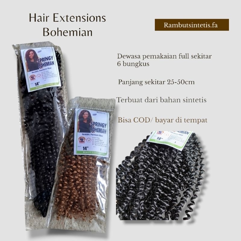 rambut sambung keriting, rambut extension keriting hitam panjang, rambut sambung keriting warna cokl