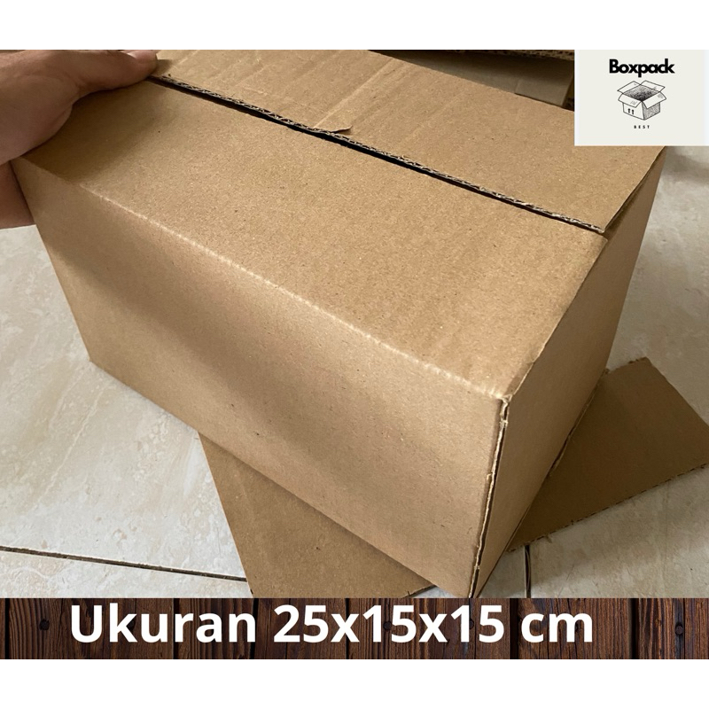 

Kardus besar/kartonbesar /box besar, Uk.25x15x15 cm singelwall polos