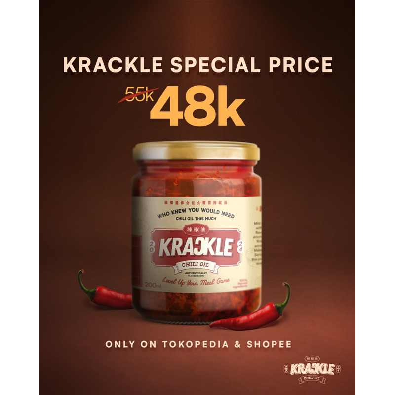 

Chili Oil Spicy / crunchy / garlic chili oil/ Chili oil by krackle