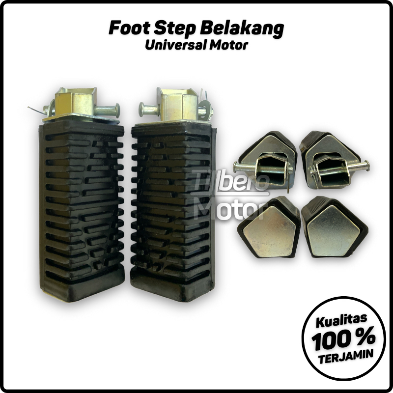 Foot Step Besi Karet Belakang Variasi Pedal Motor Universal
