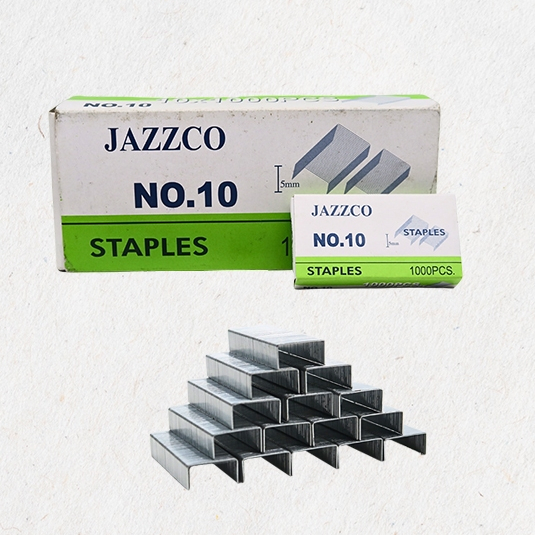 

[Grosir] 10 ribu pcs Isi Staples JAZZCO Kecil No. 10 / Refill Steples Stapler / 1KOTAK@10pak kecil