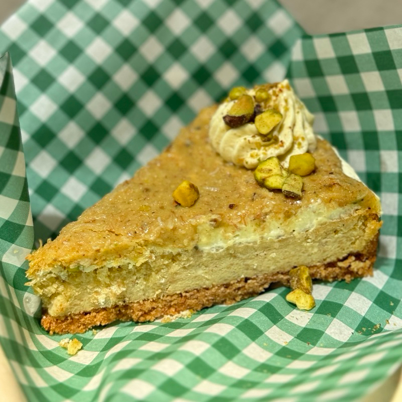 Pistachio Cheesecake Slice