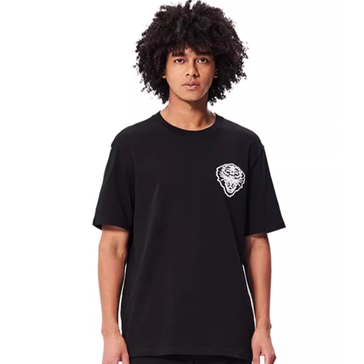 Ed Hardy Men's black short-sleeved tiger head graphic T-shirt
