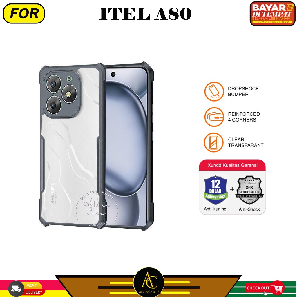 Case Itel A80 A50 Soft Case Shockproof Transparan Casing