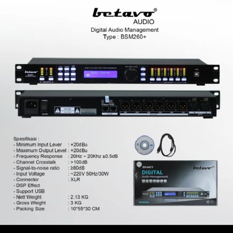 Digital processor Betavo BSM 260+ audio management BSM260