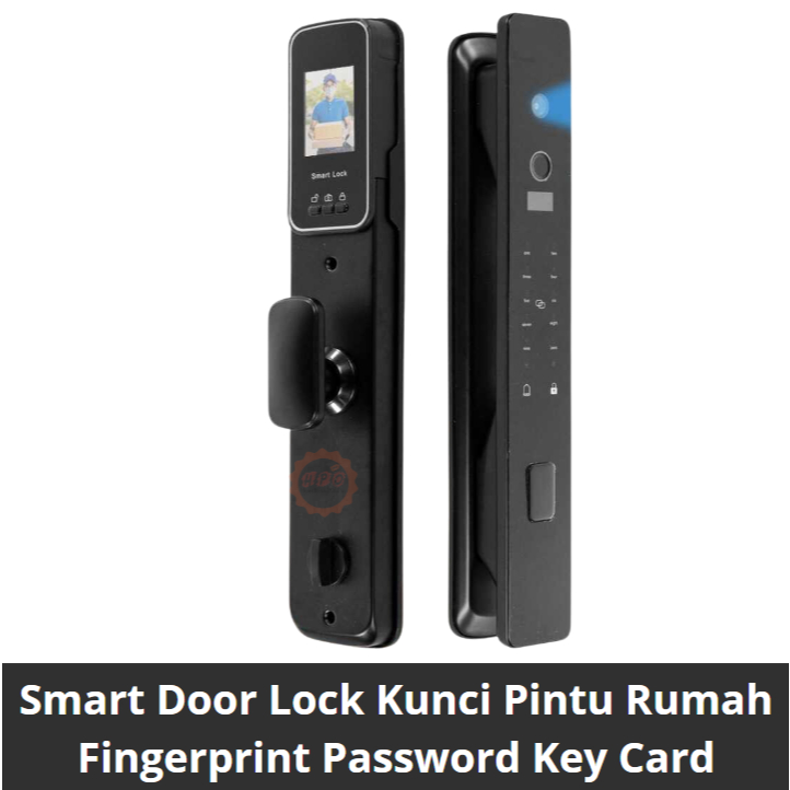 Smart Door Lock Kunci Pintu Rumah Fingerprint Password Key Card