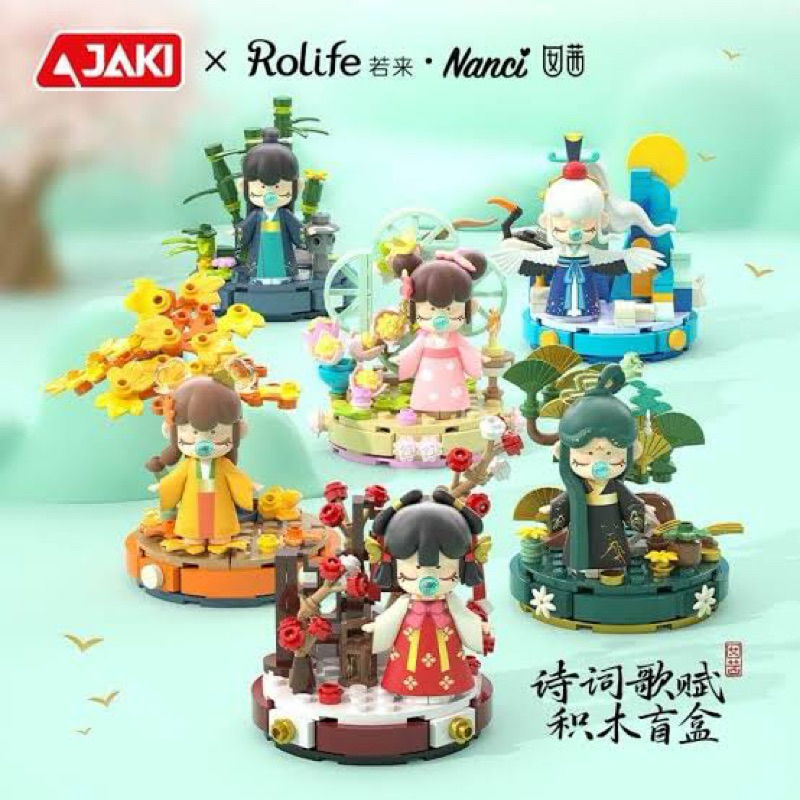 ien ien Nanci Bricks JAKI Rolife Nanci Poetry and Songs Series DIY Blind Box Confirmed Design Select