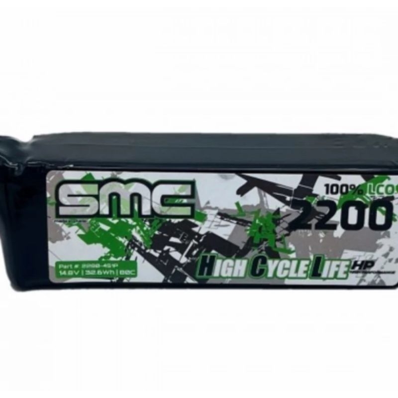HCL-HP 4S 14.8V-2200mAh-80C.   Our HCL-HP flight packs are made with 100% LCO cathodes for maximum c
