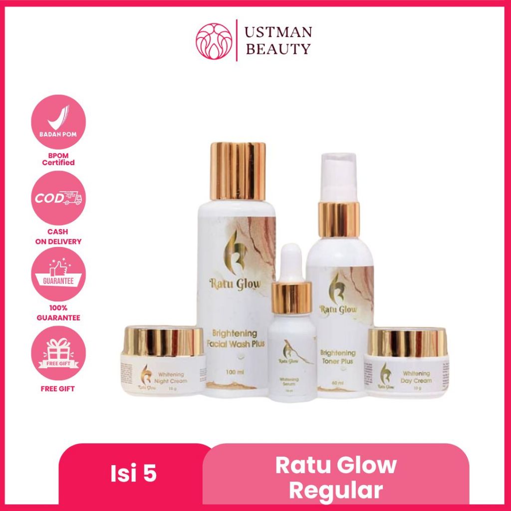 Ratu Glow Reguler Brightening, Acne Skincare Anti Jerawat Mengecilkan Pori Pori Mencerahkan wajah