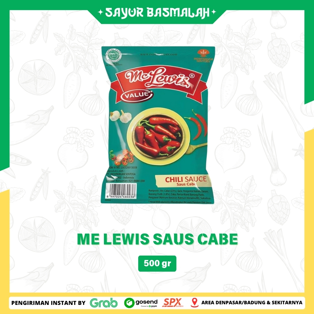 

Me Lewis Saus Cabe 500gr - Sayur Basmalah