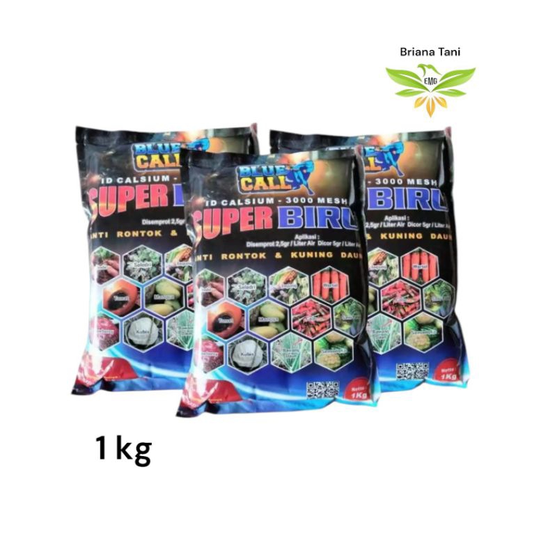 ￼Pupuk Kalsium Super Biru 1 Kg Plus Magnesium Boron Calsium Fertilizer Penambah Rasa Buah Mencegah K