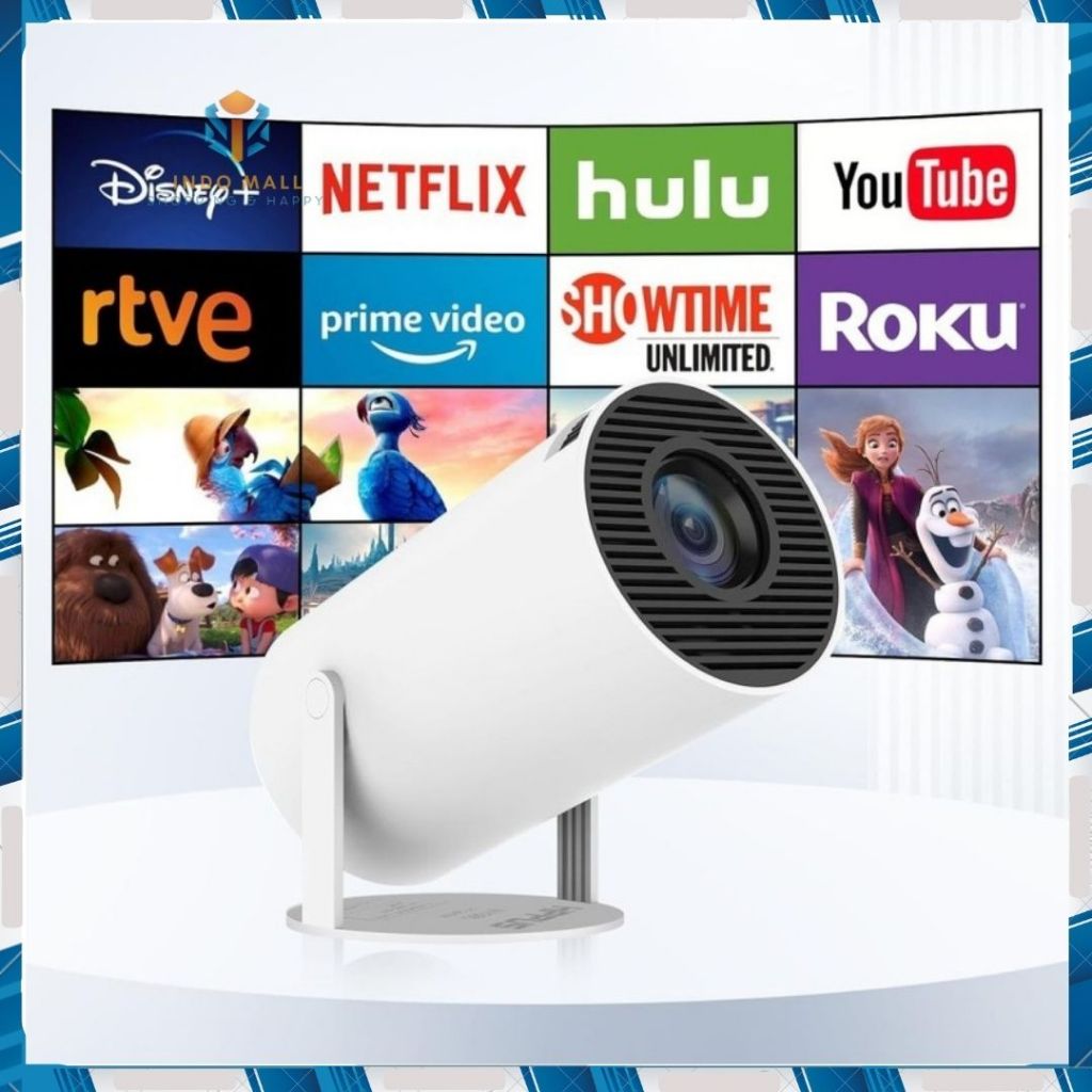 New Projector HY300 Infocus LED Proyektor 4K Wifi6 Dualband